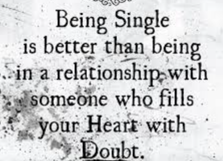 An image illustrating single relationship quotes